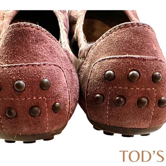 Tod's Ballerina Dee Fibbietta Ballet Flat / Chocolate & Grey (Size 36) - Picture 5 of 10